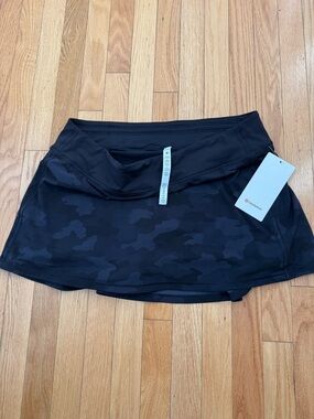 Lululemon Black Camo Athletic Skirt Size 14 Tall